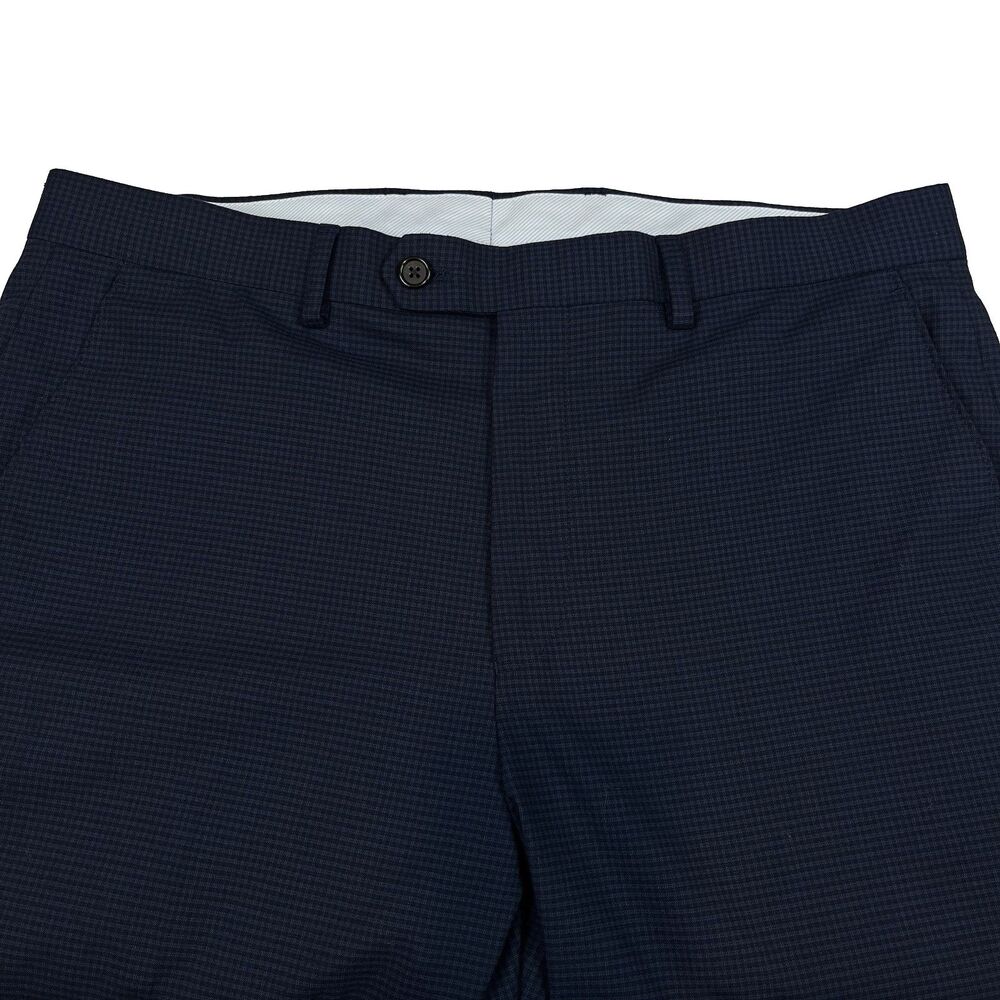 Ralph Lauren EUC Dress Pants Men 34x32 Navy‎ Blue Micro Check Trousers - Picture 4 of 7